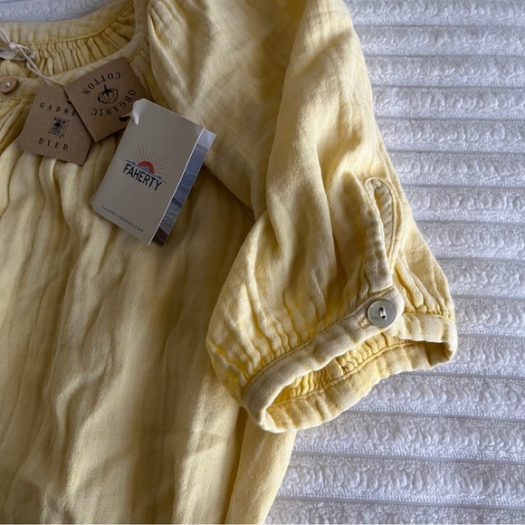 Faherty Yellow Midi Dress - Picture 6 of 11